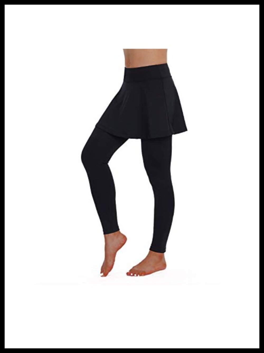 Skirted Leggings for Women High Waist Athletic Tennis Yoga Flare Skort